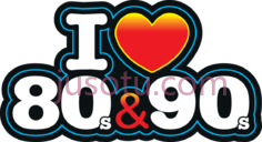 我喜欢80年代标志PNG