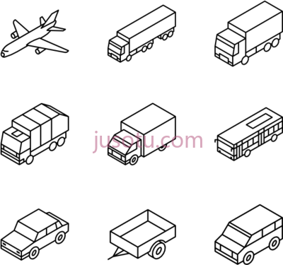 运输,isometric transports PNG