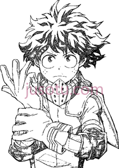 我的英雄学院绿谷出久PNG