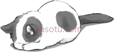 猫,cute anime cat black and white PNG