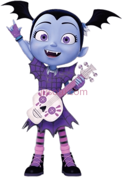 可爱尖牙小娜娜,vampirina guitar PNG