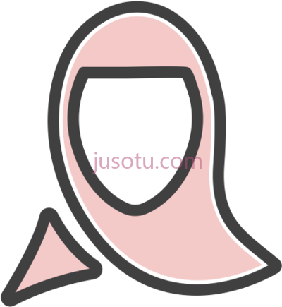 穆斯林头巾粉色,muslimah salon hijab icon pink PNG