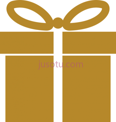 金色礼品,gold gift icon PNG
