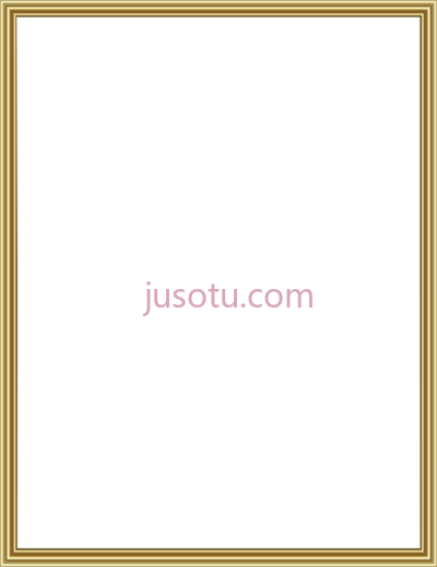薄金框边,thin gold frame border PNG