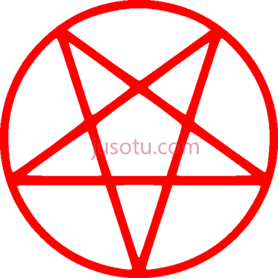 红五角星,red pentagram satan PNG