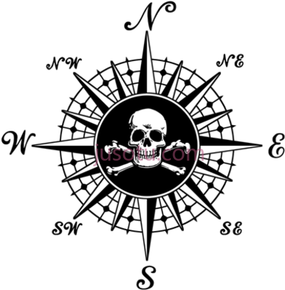 海盗罗盘,pirate compass rose PNG