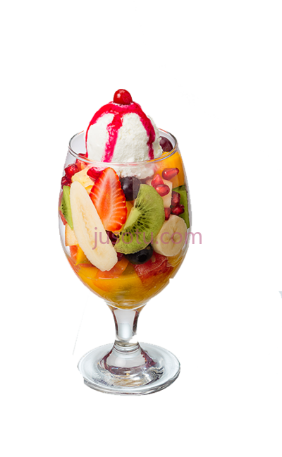 水果沙拉冰淇淋,fruit salad ice cream PNG