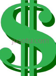 绿色美元符号PNG