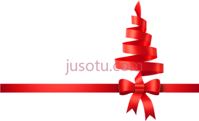 圣诞彩带树,christmas ribbon tree PNG