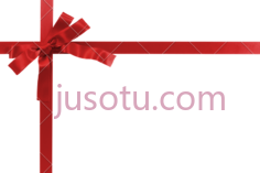 红蝴蝶结礼品丝带PNG