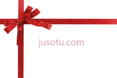 红蝴蝶结礼品丝带,red and bow gift ribbon PNG