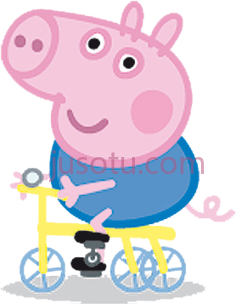 乔治骑自行车PNG