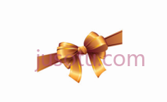 金蝴蝶结丝带PNG