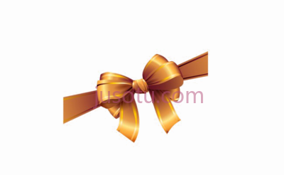 金蝴蝶结丝带,golden bow ribbon PNG