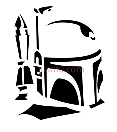 星球大战模具,boba fett cool star wars stencil PNG