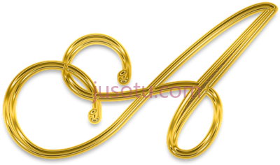 金色字母A,litera letter gold monogram decor golden PNG