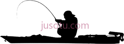 钓鱼皮艇,fishing silhouette kayak art PNG