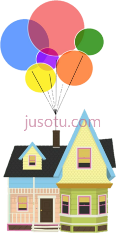 彩虹家庭气球PNG