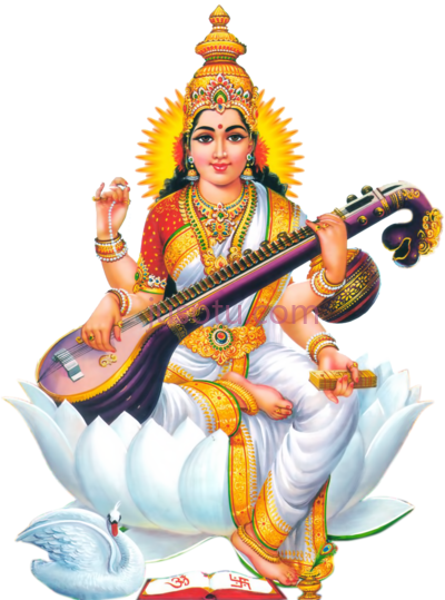萨拉斯瓦蒂神,god saraswati PNG