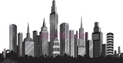 城市景观,banner cityscape silhouette art PNG