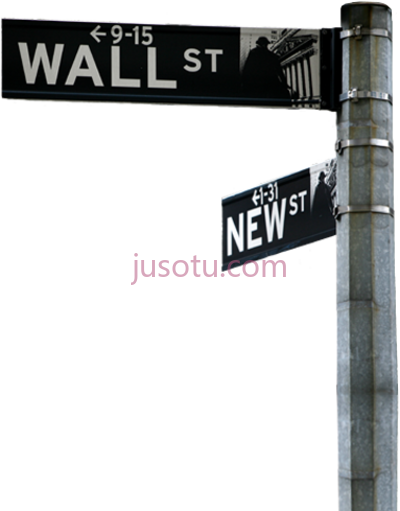 华尔街标志,wall street sign PNG