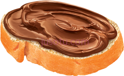榛子奶油巧克力面包,hazelnut cream chocolate on bread PNG