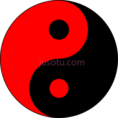 阴阳黑红,yin and yang black and red PNG