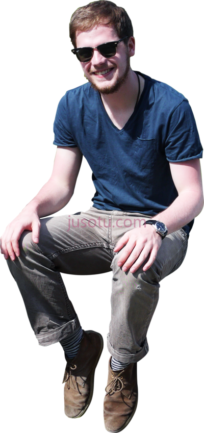 人坐,people sitting cutout cut out PNG