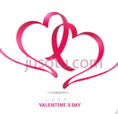 婚礼心形丝带PNG