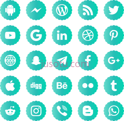 社交媒体,social media icons eps ai PNG
