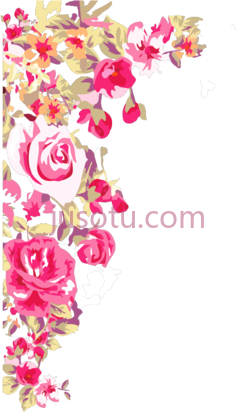 粉红玫瑰花边,边框,框架,边缘,围框 PNG