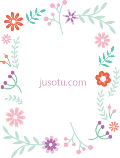 可爱边花,cute border flower PNG