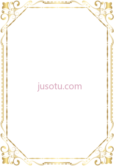 金边框,border frame golden PNG