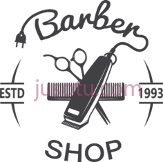 理发师标志,barber logo PNG