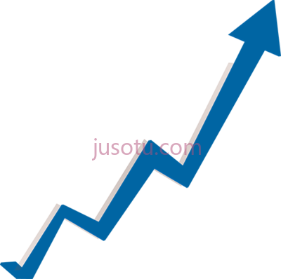 蓝色趋势箭头,chart upward arrow arwka PNG