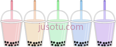 泡茶,bubble tea art PNG