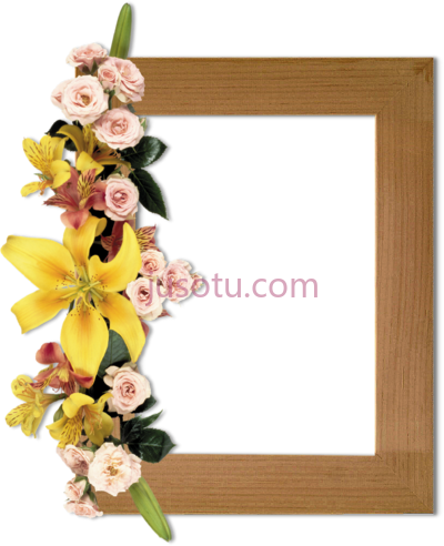 鲜花相框,marcos para fotos con flores PNG
