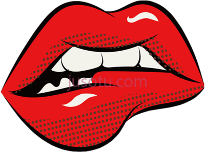 嘴唇,pop art lips PNG