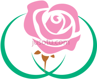 粉红花玫瑰,pink flower rose logos PNG