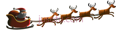 雪橇驯鹿,santa sleigh reindeer PNG