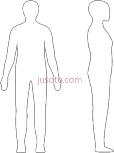 人体,person outline art on PNG