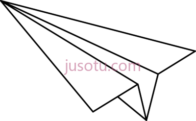 纸飞机,banner big paper airplane black and white PNG