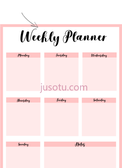 每周日历,weekly blank calendar PNG