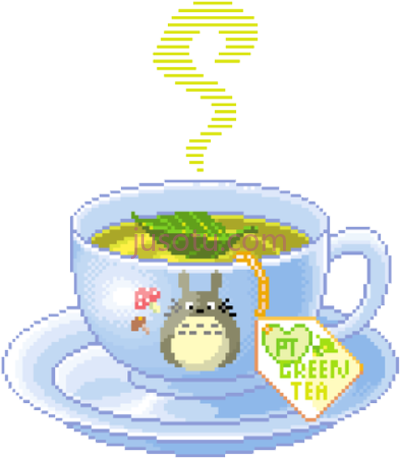 绿茶,green tea pixel art PNG