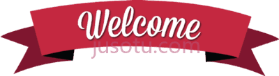 经典红色欢迎横幅,classic red welcome banner PNG