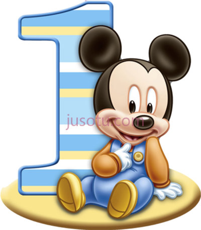 米老鼠宝宝1岁生日,baby mickey mouse 1st birthday PNG