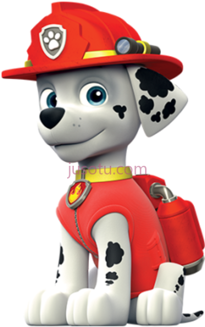 汪汪队立大功,paw patrol marshall character main PNG