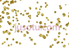 金色五彩纸屑PNG