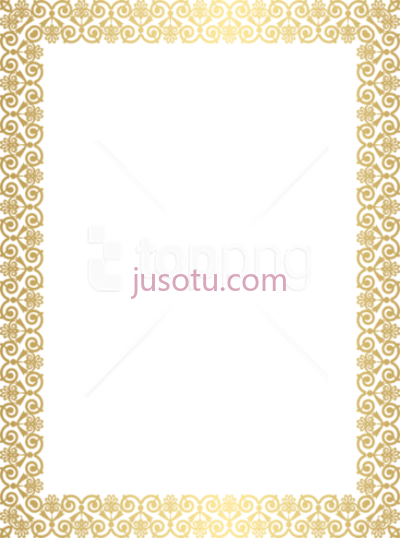 金边框,gold border frame ar PNG