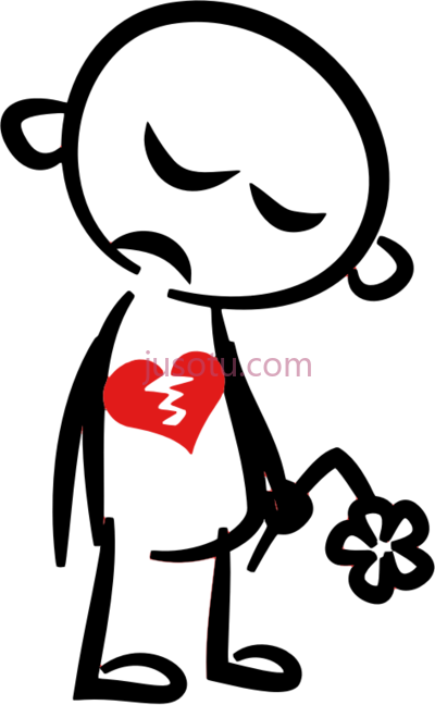 心碎,broken heart stickman stick figure PNG